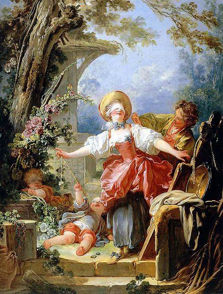 Jean-Honore Fragonard The Blind man bluff game oil painting picture